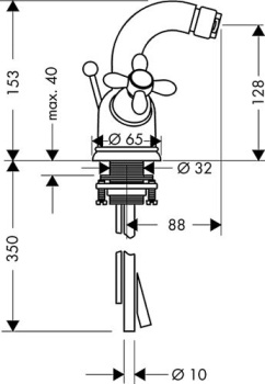 Смеситель для биде AXOR Axor carlton 17230000 - хром