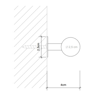 Крючок Decor Walther Classic HAK1 подвесной, никель полированный 512430