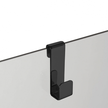 3SC APPY Крючок навесной на стекло, одинарный, цвет: черный матовый APPY1NO