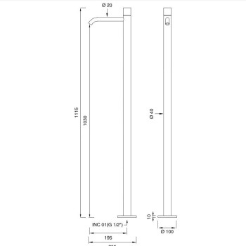 Смеситель для раковины Cea Design Giotto Plus GIO 67 S сталь