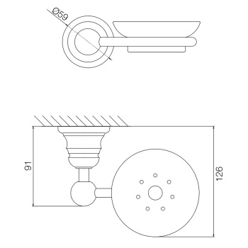 Мыльница настенная Fima Carlo Frattini Victory стеклянная, хром F6063/2CR