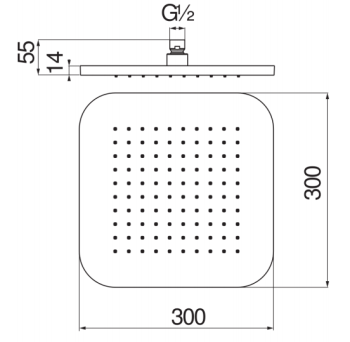 Верхний душ Nobili AD139/129CR