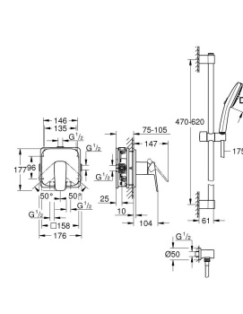 Гигиенический душ Grohe Cubeo 1053350000