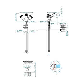 Смеситель для биде THG Hirondelles A4J-A02-3202 хром