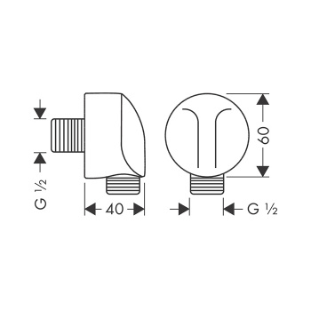 Hansgrohe 27 454 670 Fixfit Шланговое подключение ½