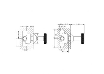 Внешняя часть переключателя на позиции Jorger Valencia 638.40.650.000-12 хром/черный хрусталь