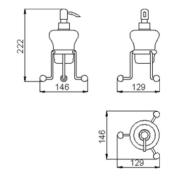 Дозатор настольный керамический Cisal Arcana белый/хром AR09063021