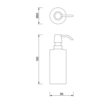 Дозатор для мыла Decor Walther DW 480 настольный, фарфор, белый/золотой 820452