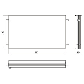 Встраиваемая рама для зеркального шкафа Emco Asis Prime B1222xH722mm, 9497 000 13