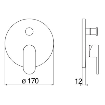 Смеситель для ванны Nobili Up UP94100/ECR хром