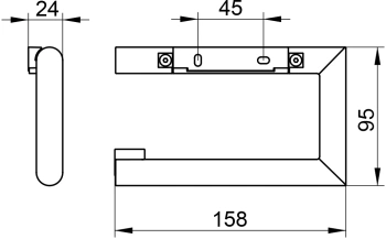 Держатель туалетной бумаги Keuco Reva 12862370000 черный