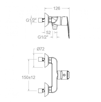 Смеситель для душа Ramonsoler Civic хром 510801S