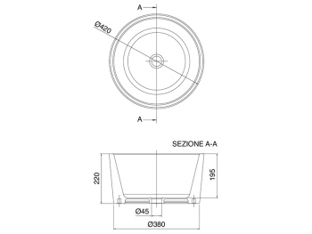 Раковина накладная Scarabeo BUCKET 8807