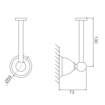Держатель для т/б. Fima Carlo Frattini Accessori подвесной, золото F6045/1OR