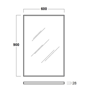 Зеркало для ванной Simas Frozen FZS 1 90х60 см хром