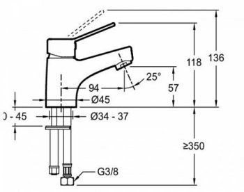 Смеситель для раковины Jacob Delafon Eo E24158RU-CP хром