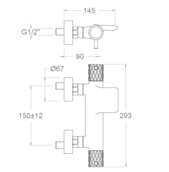 Смеситель термостатический Ramonsoler Odisea для ванны с каскадным изливом joya золото 593901SOC