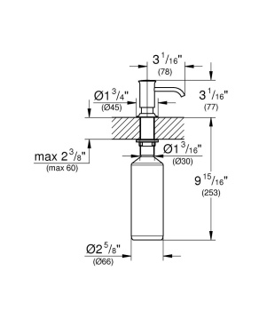 Дозатор жидкого мыла GROHE Authentic, хром, 40537000