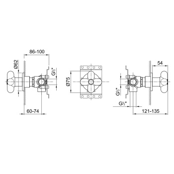 Переключатель источника Fantini I Balocchi 1/2'', белый матовый 60 29 0676B