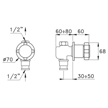 Запорный вентиль Stella Aster 0/156, хром AT 01103 CR00