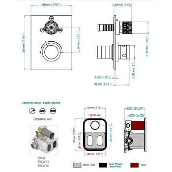 Смеситель для душа THG Nihal Porcelaine Ivoire U2N-F30-5500BE soft gold