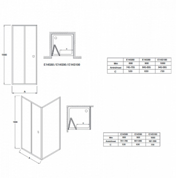 Верхний душ 80X190 Jacob Delafon Serenity E14S80-GA