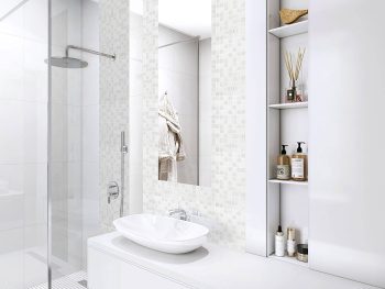 Мозаика на сетке Vidrepur Astra White м2