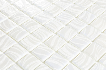 Мозаика на сетке Vidrepur Glitter White №7802 25x25 м2