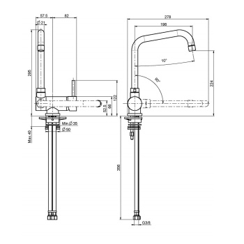 Смеситель для кухни Fima Carlo Frattini Kitchen с опускающимся изливом, хром F7009CR