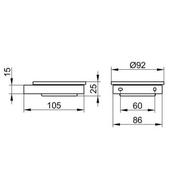 Мыльница Keuco Edition 90 Square 19155019000