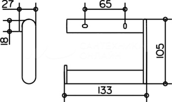 Держатель туалетной бумаги Keuco Plan 14962010001 хром