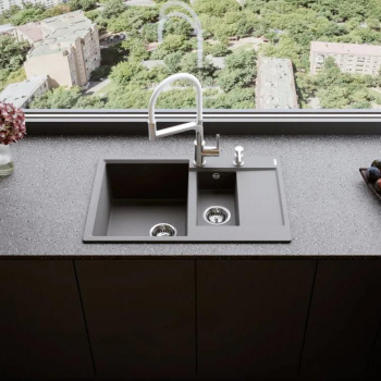 Смеситель для кухни Omoikiri Sinto 2 Plus GM-R вороненая сталь красный 4994467