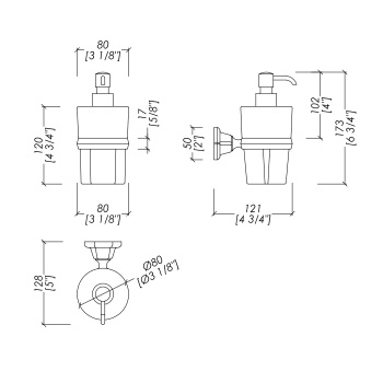 Дозатор для жидкого мыла белый Devon&Devon Jubilee цвет держателя и помпы хром JB130CR