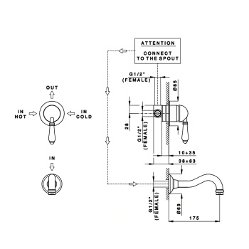 Смеситель для раковины Nicolazzi El Capitan Смеситель однорычажный 3478BZ75