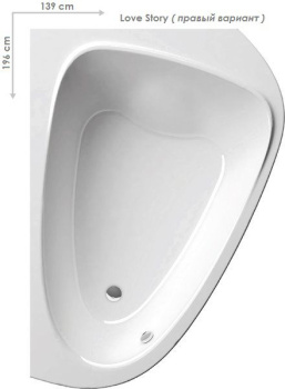 Акриловая ванна Ravak Love Story II 196x139 C761000000