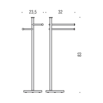 Стойка Colombo Plus 83 хром W4936.CR