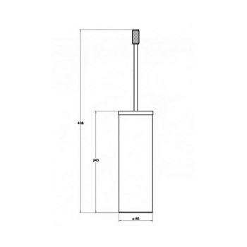 Ерш напольный Bertocci Officina 05, золото матовое 12775225050
