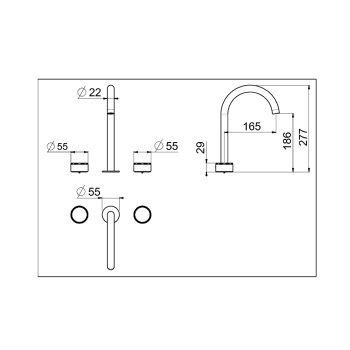 Смеситель для раковины Carimali Still Oh 0-STL0501-CR хром