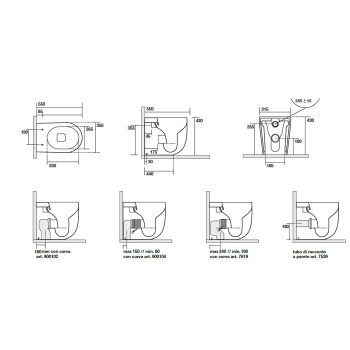 Унитаз напольный Kerasan Nolita 531881 с креплениями WB5N, Nocciola mat