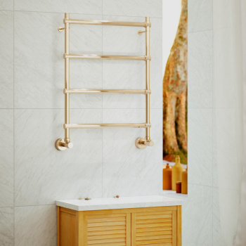 Полотенцесушитель водяной Margaroli Sole 4423703ORBN 54x54 бронза