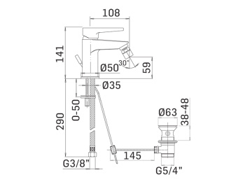 Смеситель для биде Mamoli LOGOS+ 55010000L051