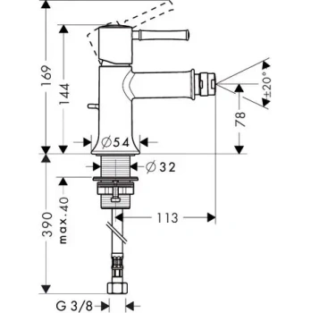 Смеситель для биде Hansgrohe Talis Classic 14120000