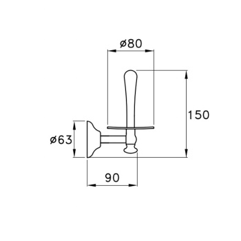 Держатель запасного рулона туалетной бумаги Stella Roma , подвесной 1035 хром RM 10016 CR00