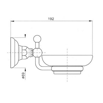 Мыльница подвесная Nicolazzi Teide золото/белый 1487GO05