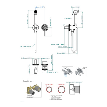 Встраиваемая часть для гигиенического душа THG G00-A00-5840/MA