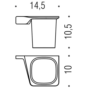 Стакан подвесной Colombo Alize DX, хром/матовое стекло B2502D.CR-VAN