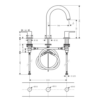 Смеситель для раковины Hansgrohe Vernis Shape 71563000 хром