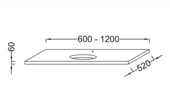 Столешница для раковины Jacob Delafon Parallel EB64-1000-E10 Квебекский дуб светлое дерево