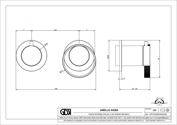 Смеситель для душа Gessi Anello 63380.708 Copper Brushed PVD