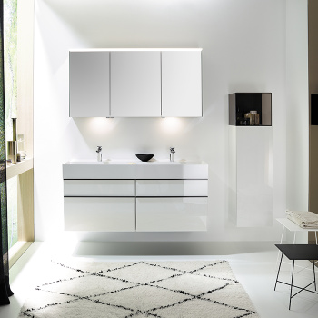 Burgbad Yumo Комплект подвесной мебели 131x47x64 см, цвет: белый SFKO132 F3193 C0001*2